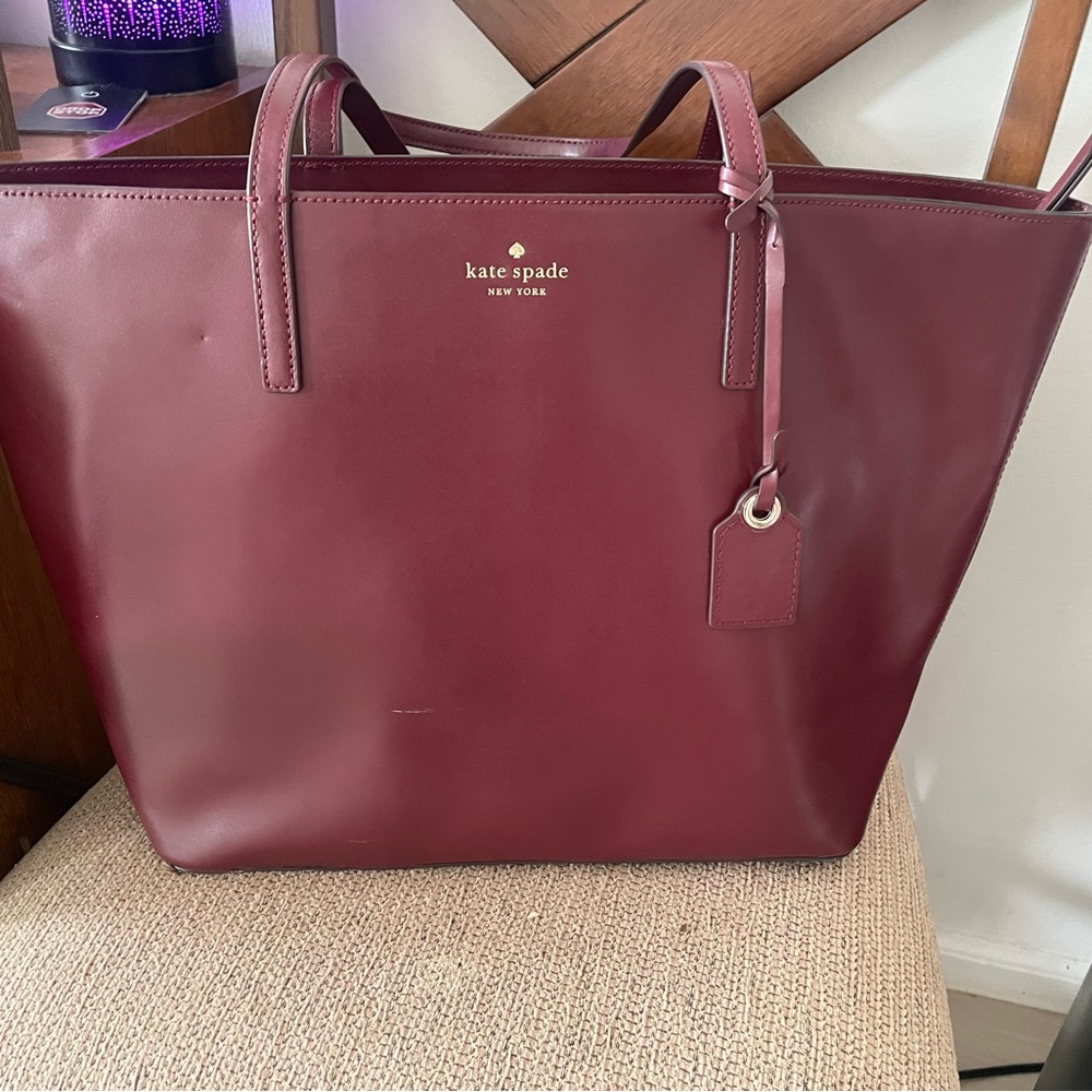 Kate Spade Deep Red Tote Bag